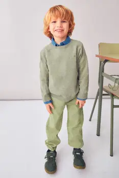 Mayoral pulover de bumbac pentru copii culoarea verde, 323 imagine