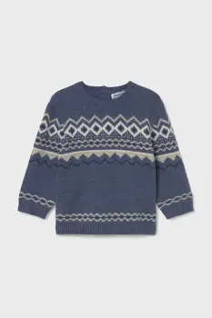 Mayoral pulover din amestec de lana pentru bebelusi culoarea albastru marin, 2344 imagine