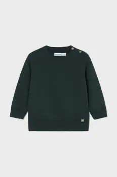 Mayoral pulover din bumbac pentru bebelusi culoarea verde, light, 309 imagine