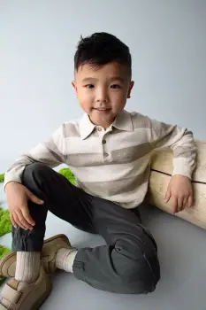 Mayoral pulover pentru copii din amestec de lana culoarea maro, light, 4122 imagine