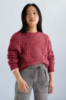 Mayoral pulover pentru copii din amestec de lana culoarea roz, 7310 imagine