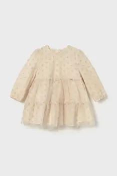 Mayoral rochie bebe culoarea bej, midi, evazati, 2907 imagine