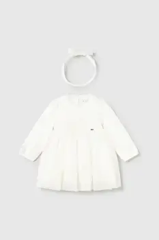 Mayoral rochie bebe culoarea bej, mini, evazati, 2902 imagine