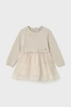 Mayoral rochie bebe culoarea bej, mini, evazati, 2905 imagine