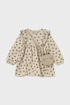 Mayoral rochie bebe culoarea bej, mini, evazati, 2920 imagine