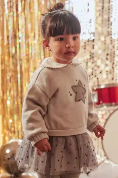 Mayoral rochie bebe culoarea gri, mini, evazati, 2912 imagine