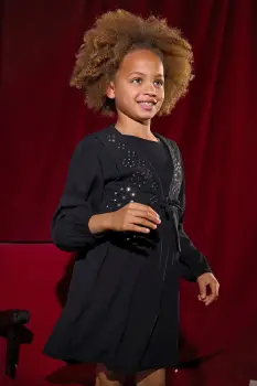 Mayoral rochie culoarea negru, mini, drept, 7910 imagine
