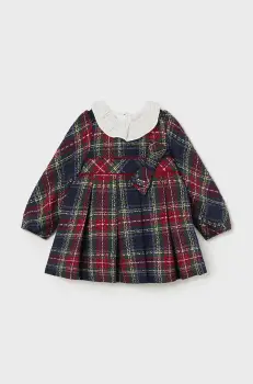 Mayoral rochie din amestec de lana pentru copii culoarea albastru marin, mini, evazati, 2903 imagine