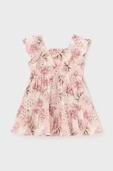 Mayoral rochie din bumbac pentru bebelusi culoarea roz, mini, evazati imagine