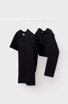 Mayoral rochie din bumbac pentru copii culoarea negru, mini, drept, 7986 imagine