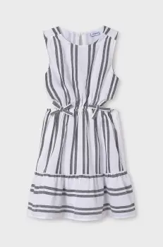 Mayoral rochie din bumbac pentru copii culoarea negru, mini, evazata, 6982 imagine