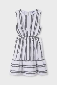 Mayoral rochie din bumbac pentru copii culoarea negru, mini, evazata, 6982 imagine