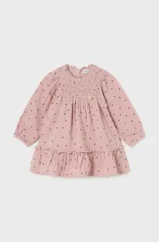 Mayoral rochie din bumbac pentru copii culoarea roz, mini, evazati, 2925 imagine