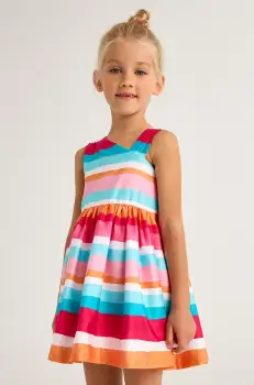 Mayoral rochie din bumbac pentru copii culoarea roz, mini, evazati, 3920 imagine