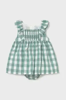Mayoral rochie din bumbac pentru copii culoarea turcoaz, mini, evazati, 1912 imagine