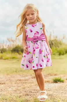 Mayoral rochie din bumbac pentru copii culoarea violet, mini, evazati, 3917 imagine