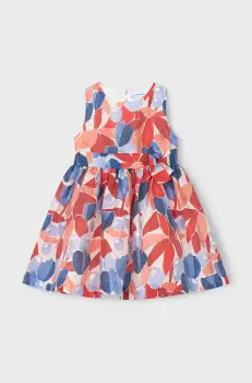 Mayoral rochie din in pentru copii culoarea rosu, mini, evazati, 3913 imagine