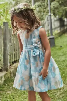 Mayoral rochie din in pentru copii mini, evazati, 3913 imagine