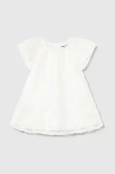 Mayoral rochie fete culoarea alb, mini, drept, 1982 imagine