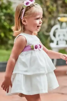 Mayoral rochie fete culoarea alb, mini, evazati, 1911 imagine