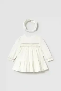 Mayoral rochie fete culoarea alb, mini, evazati, 2904 imagine