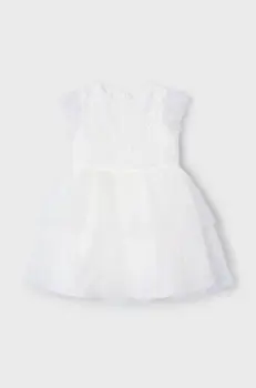 Mayoral rochie fete culoarea alb, mini, evazati, 3914 imagine