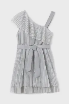 Mayoral rochie fete culoarea gri, mini, evazati, 6977 imagine