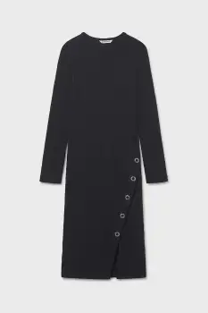 Mayoral rochie fete culoarea negru, midi, mulata, 7915 imagine