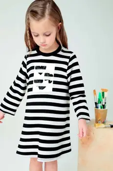 Mayoral rochie fete culoarea negru, mini, evazati, 4929 imagine