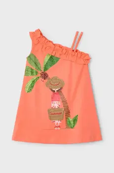 Mayoral rochie fete culoarea portocaliu, mini, drept, 3937 imagine