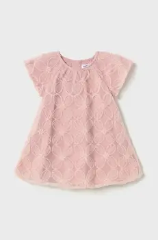 Mayoral rochie fete culoarea roz, mini, drept, 1982 imagine