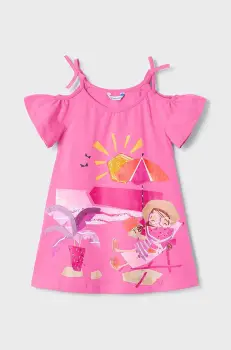 Mayoral rochie fete culoarea roz, mini, drept, 3963 imagine
