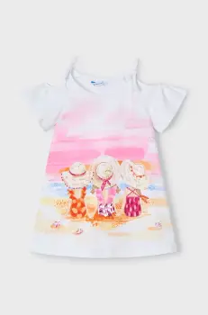 Mayoral rochie fete culoarea roz, mini, drept, 3963 imagine