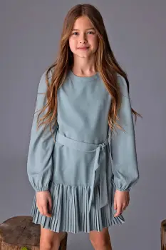 Mayoral rochie fete culoarea verde, midi, evazati, 7908 imagine