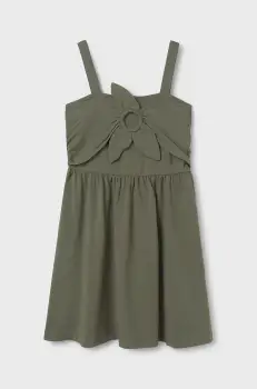 Mayoral rochie fete culoarea verde, mini, drept, 6984 imagine