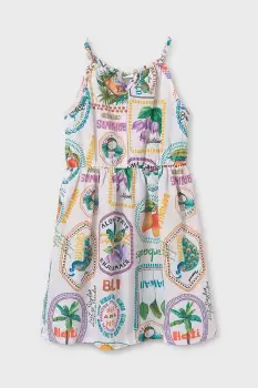 Mayoral rochie fete culoarea verde, mini, evazata, 6986 imagine