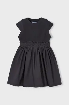 Mayoral rochie pentru copii cu geanta de mana culoarea negru, mini, evazati, 3927 imagine