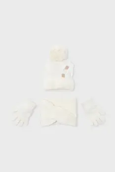 Mayoral sapca si esarfa pentru copii culoarea bej, 10071 imagine