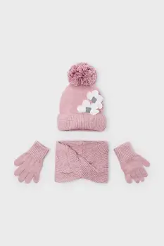 Mayoral sapca si esarfa pentru copii culoarea roz, 10071 imagine