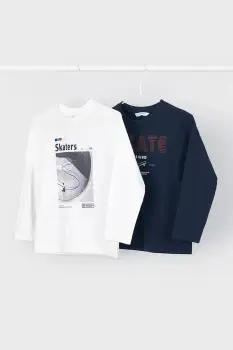 Mayoral tricou 2-pack culoarea alb, 4091 imagine