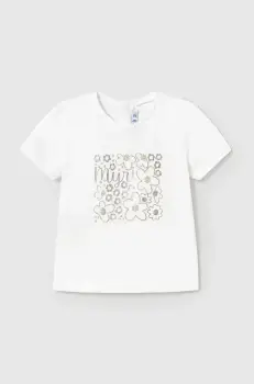 Mayoral tricou copii culoarea alb, 105 imagine