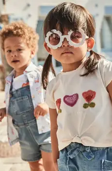 Mayoral tricou copii culoarea bej, 1046 imagine