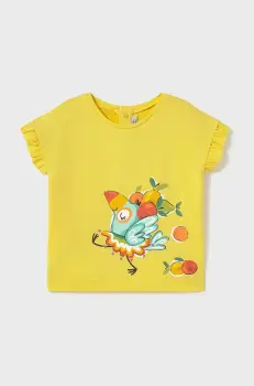 Mayoral tricou copii culoarea galben, 1048 imagine