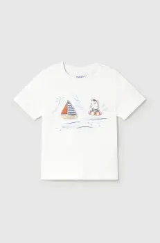 Mayoral tricou de bumbac pentru copii culoarea alb, cu imprimeu, 1059 imagine