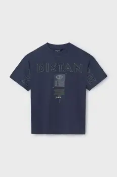 Mayoral tricou de bumbac pentru copii culoarea albastru marin, cu imprimeu, 6011 imagine