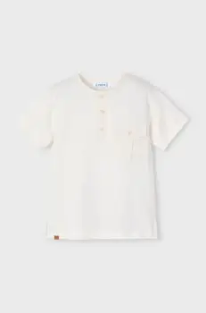 Mayoral tricou de bumbac pentru copii culoarea bej, neted, 3033 imagine