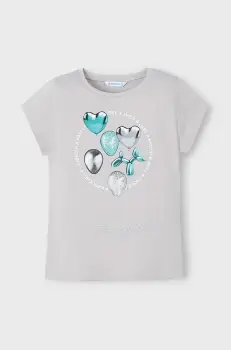 Mayoral tricou de bumbac pentru copii culoarea gri, 3014 imagine