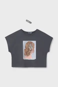 Mayoral tricou de bumbac pentru copii culoarea gri, 6021 imagine