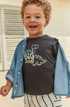 Mayoral tricou de bumbac pentru copii culoarea negru, cu imprimeu, 1062 imagine