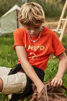 Mayoral tricou de bumbac pentru copii culoarea portocaliu, cu imprimeu, 6013 imagine